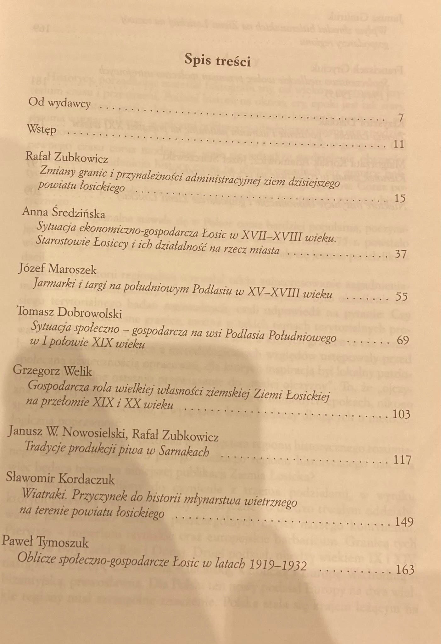Przemiany administracyjno-gospodarcze na Ziemi Łosickiej XV-XXI wiek