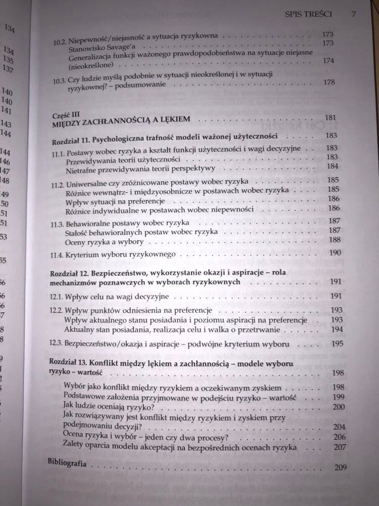 Psychologia decyzji ryzykownych-Joanna Sokołowska