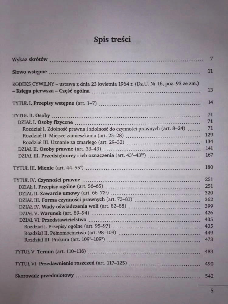 Komentarz do Kodeksu cywilnego Księga I