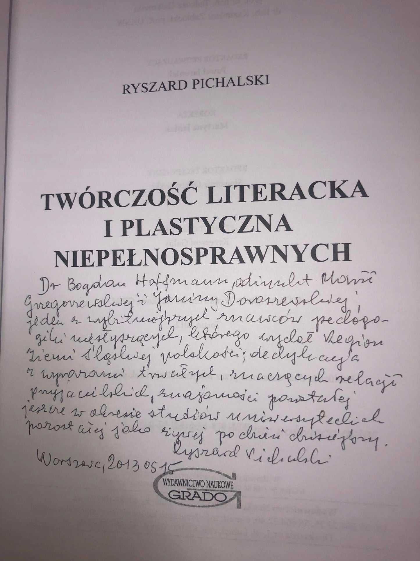 Twórczość literacka i plastyczna... Dedykacja!