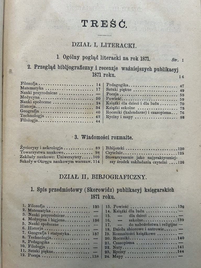 Warszawski Rocznik Literacki. Rok pierwszy 1871 - red. Stanisław Czarnowski