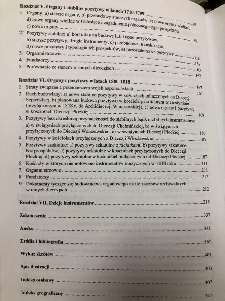 Organy na Mazowszu w diecezji płockiej od XIV wieku do 1818 roku