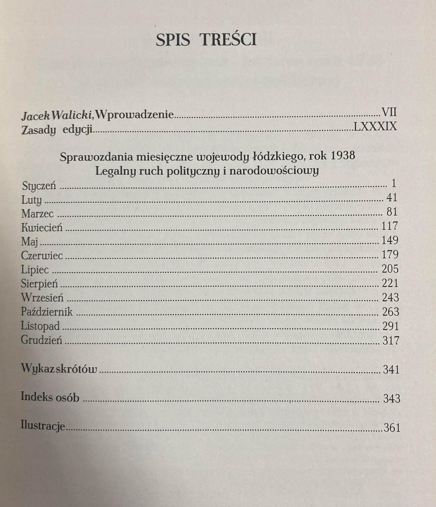 Sprawozdania Wojewody Łódzkiego Rok 1938 Tom.1