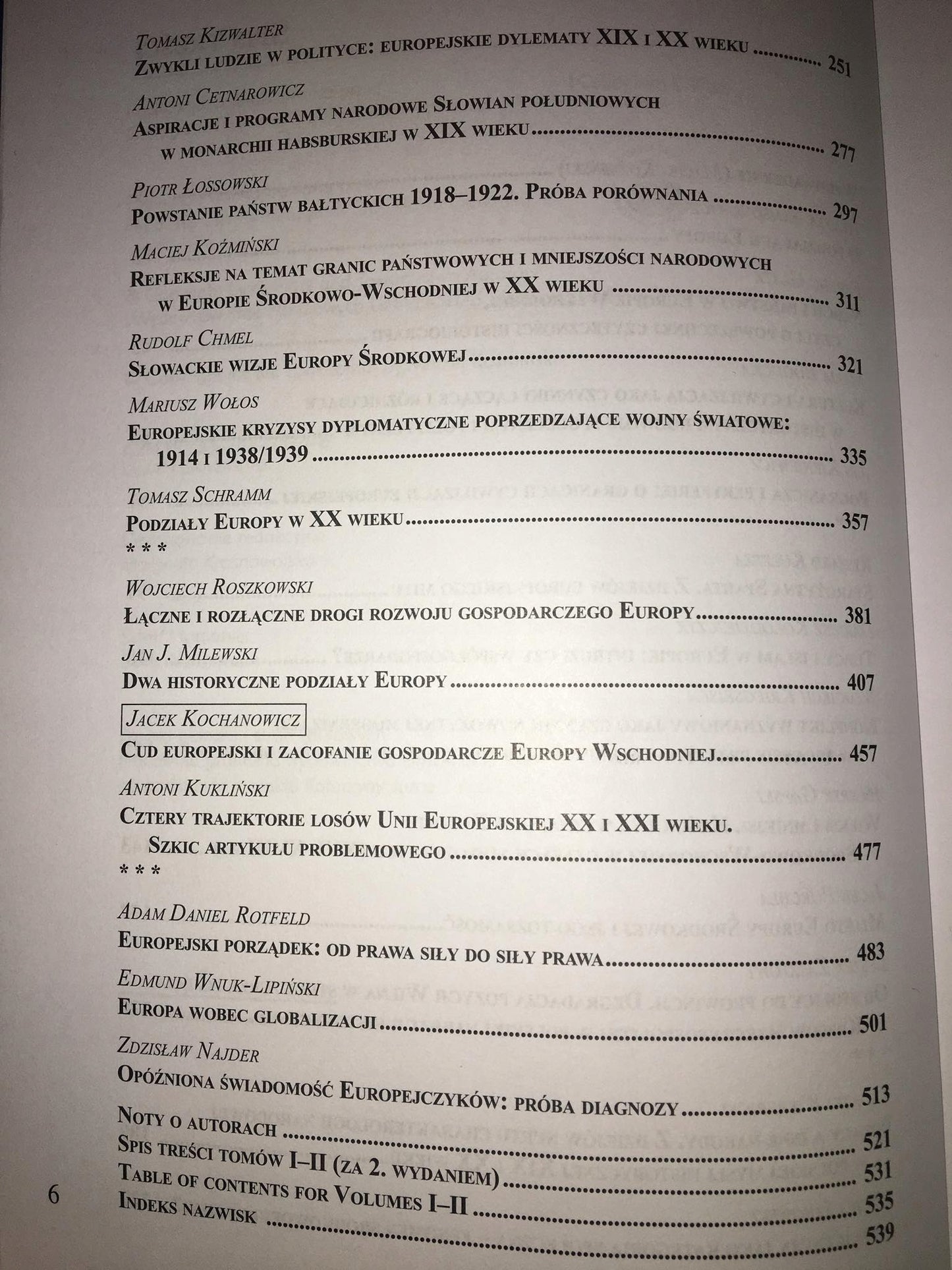 Cywilizacja europejska tom III DEDYKACJA