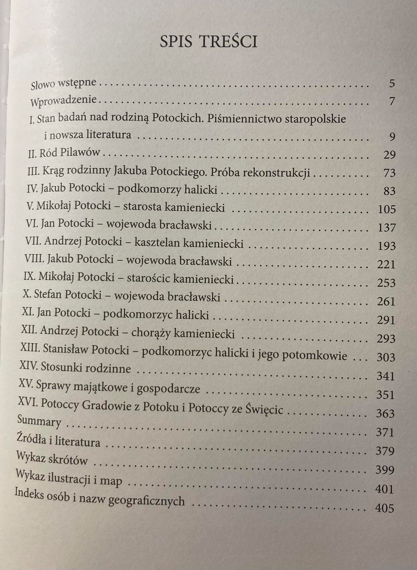 Potoccy herbu Pilawa do początku XVII wieku : studium... Marian Wolski