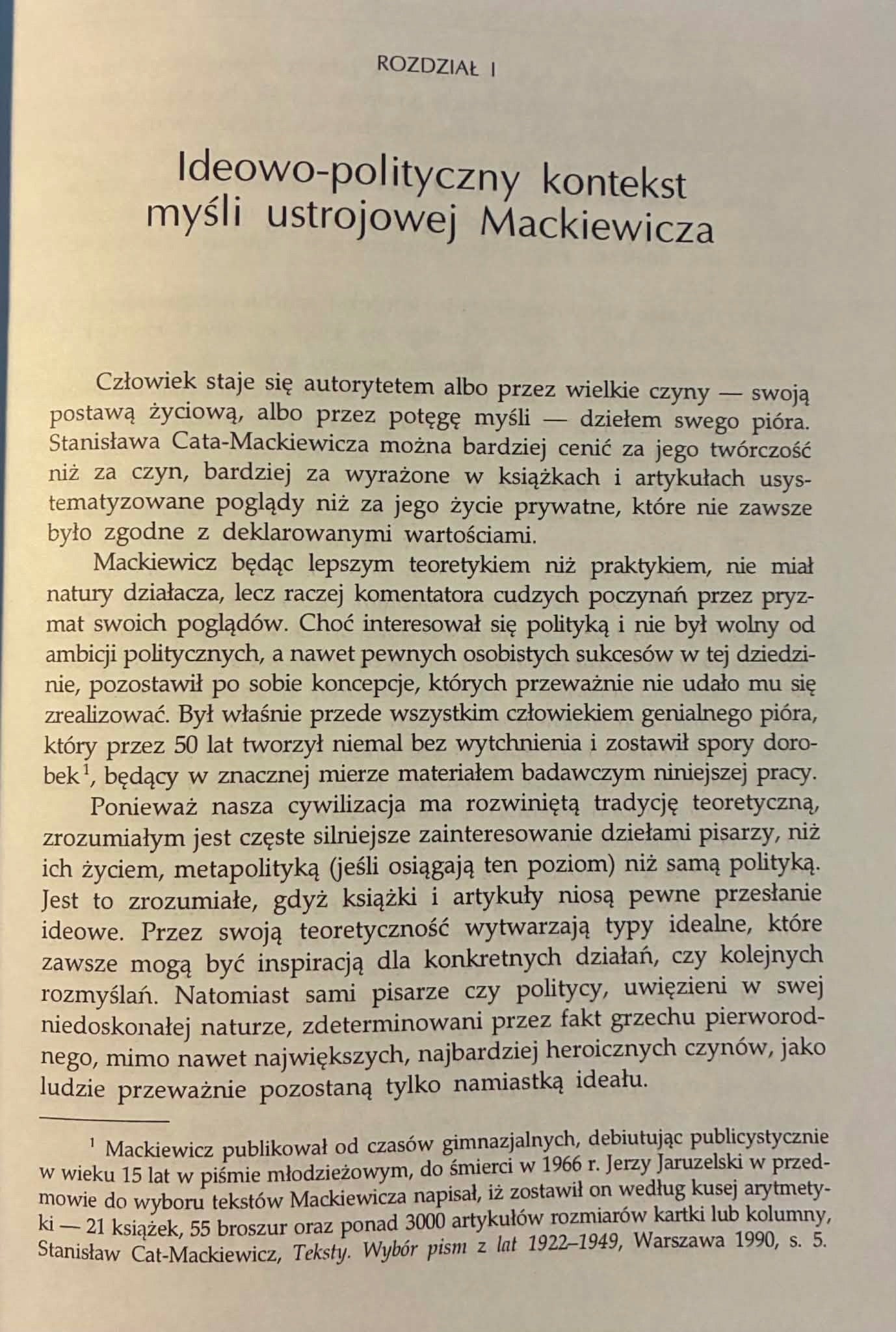 Artur Górski Władza Polityczna w myśli Stanisława Cata-Mackiewicza
