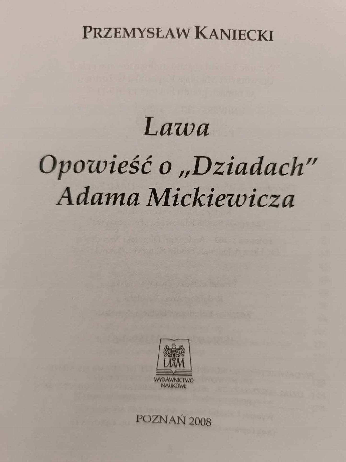 Klasyka Kina Przemysław Kaniecki Lawa Opowieść o Dziadach Adama Mickiewicza