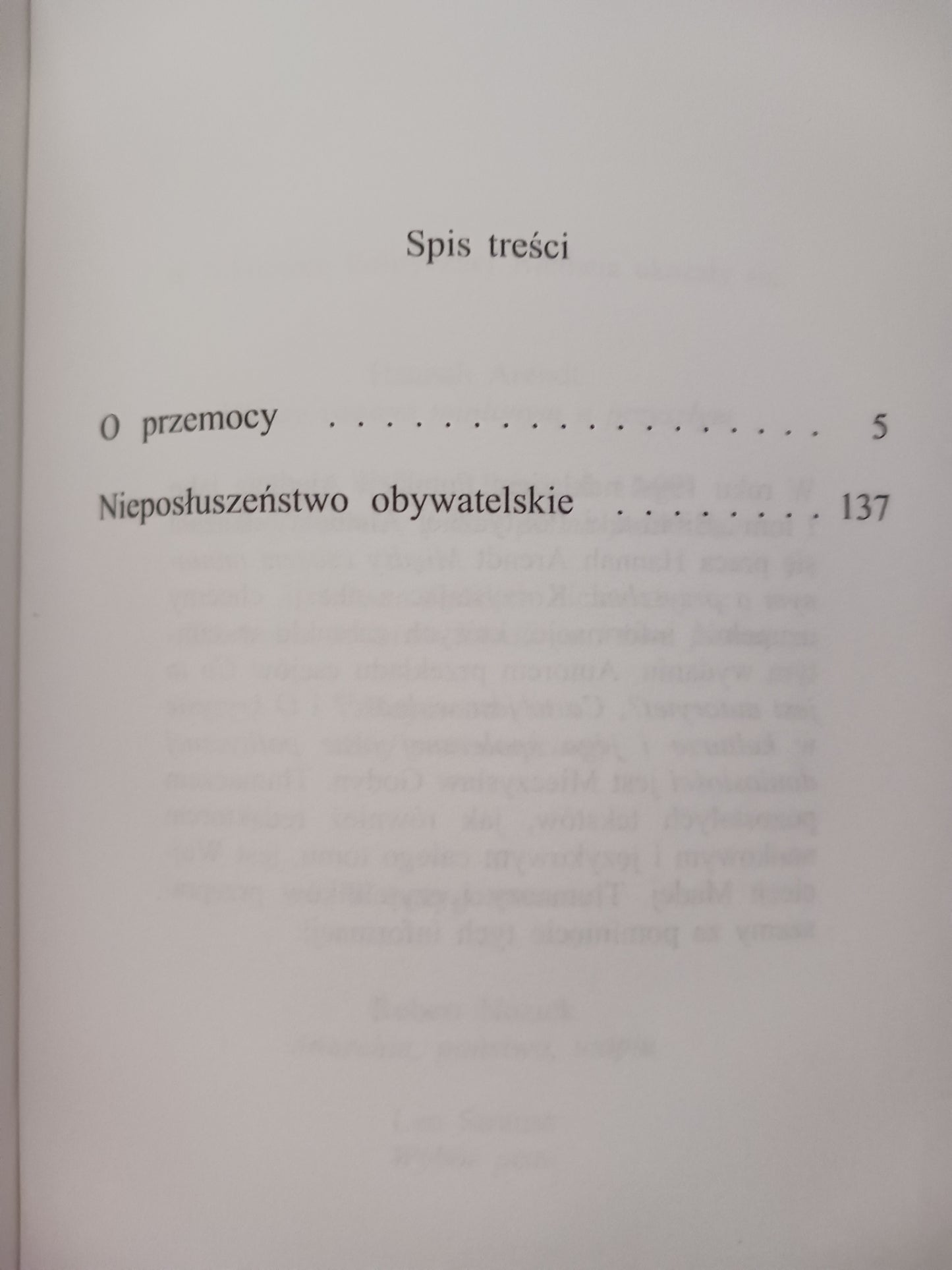 O przemocy Nieposłuszeństwo obywatelskie Hannah Arendt