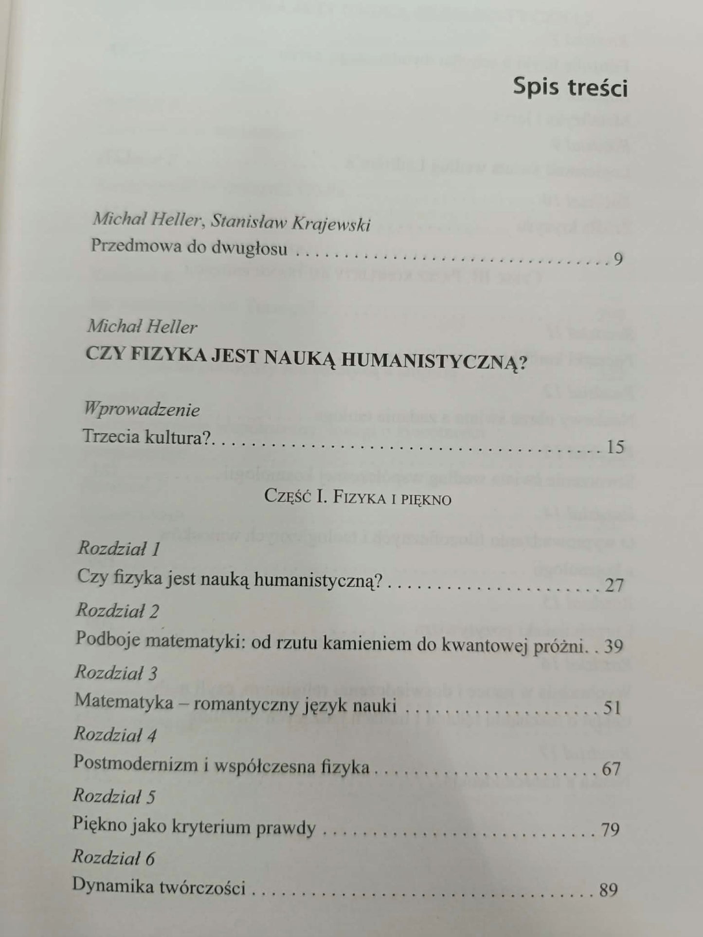 Czy fizyka i matematyka to nauki humanistyczne? M. Heller, S. Krajewski