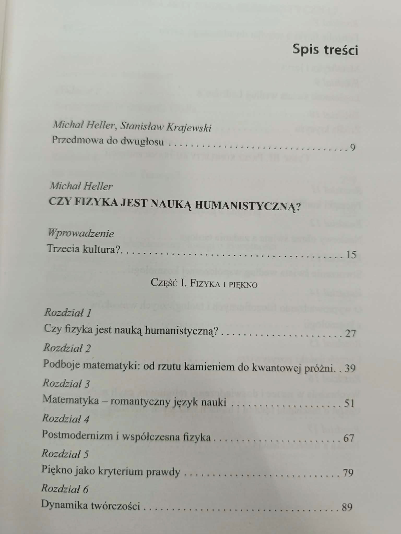 Czy fizyka i matematyka to nauki humanistyczne? M. Heller, S. Krajewski