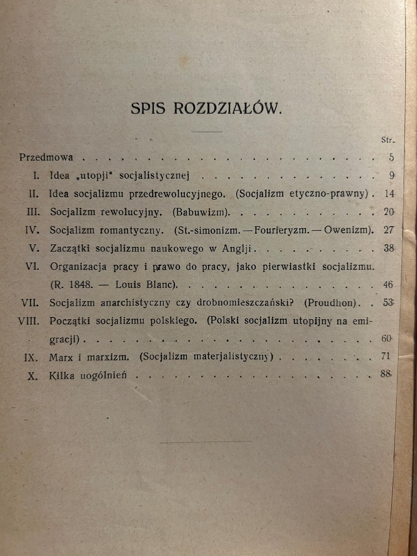 Z dziejów myśli socjalistycznej - Stanisław Aleksander Kempner [1920 r.]