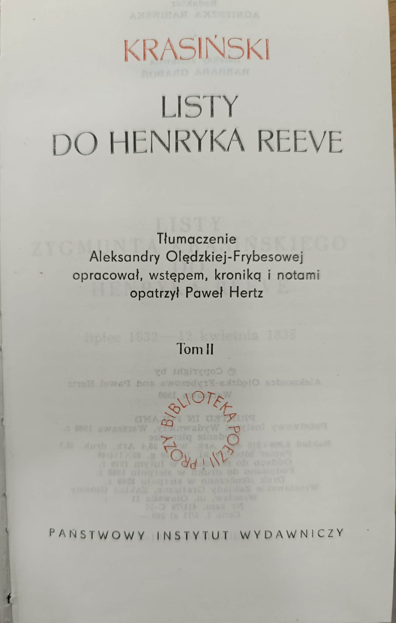 Komplet Listy i Dzieła Literackie Zygmunta Krasińskiego x16