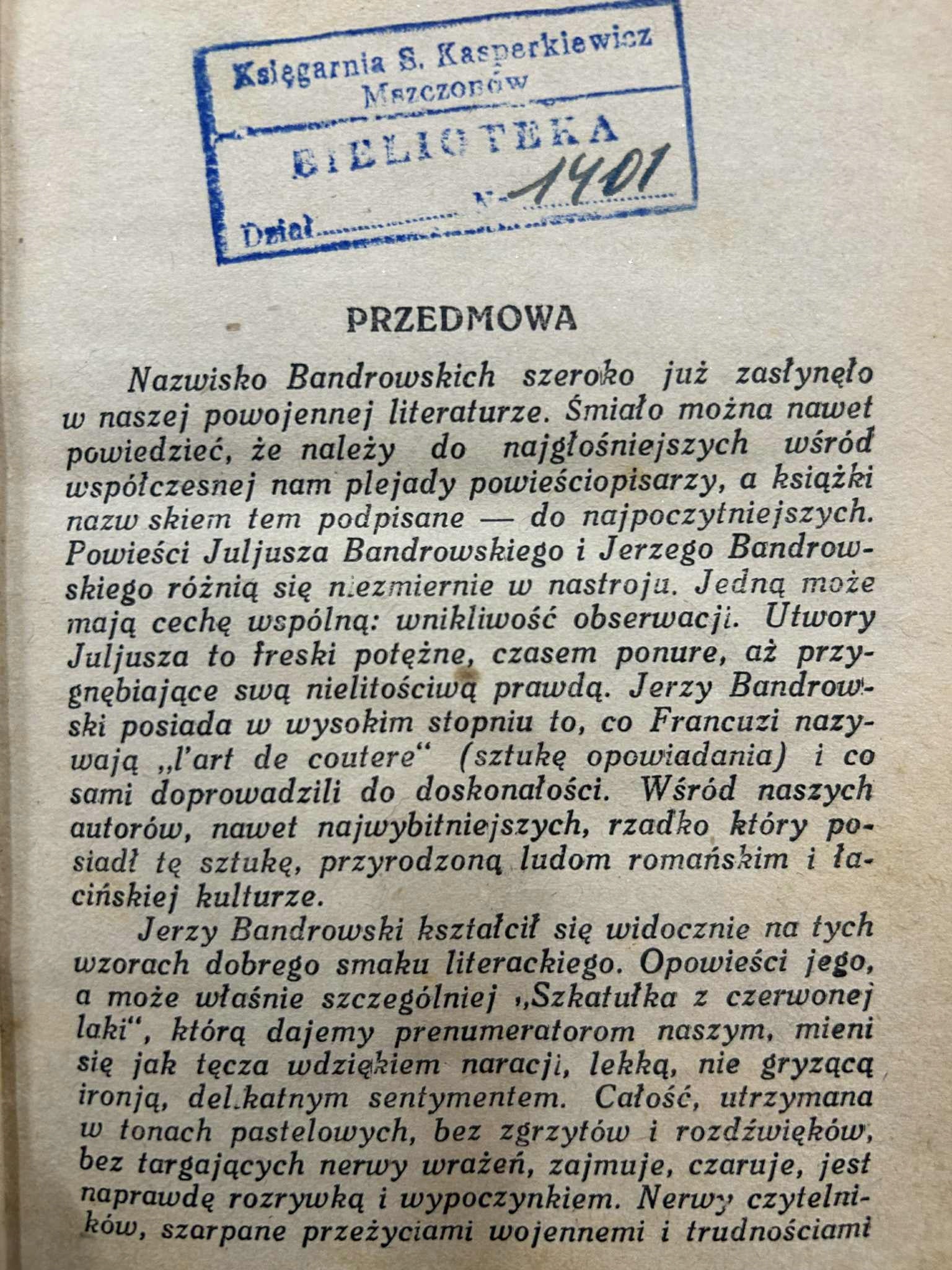 Szkatułka z czerwonej laki - Jerzy Bandrowski [1926 r.]