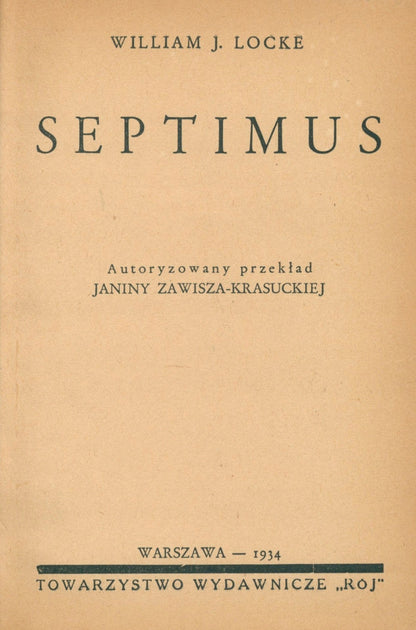 Septimus William John Locke [1934]