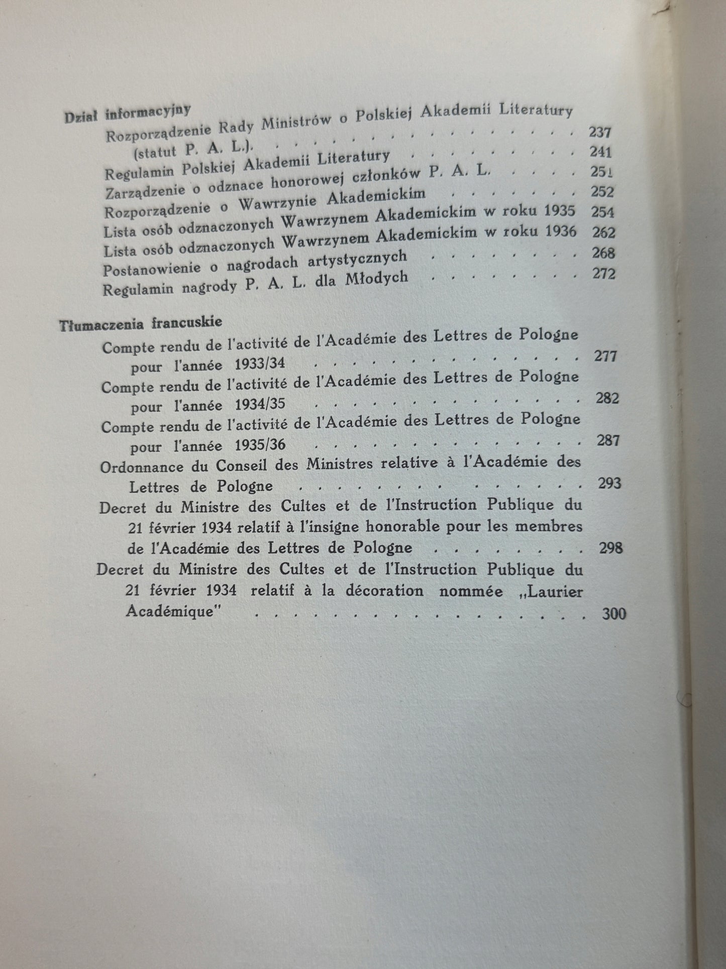 Rocznik Polskiej Akademii Literatury [1937 r.]