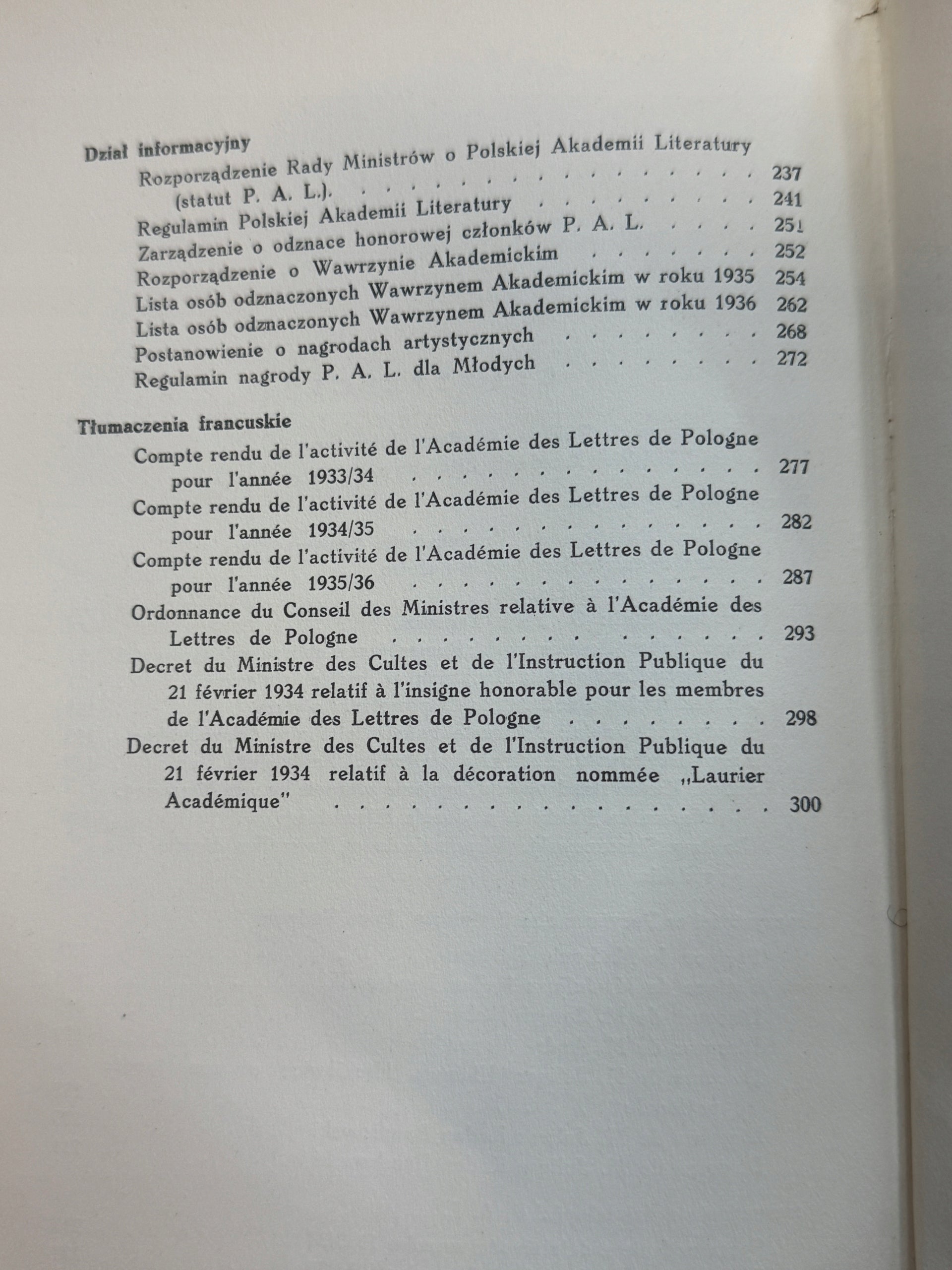Rocznik Polskiej Akademii Literatury [1937 r.]