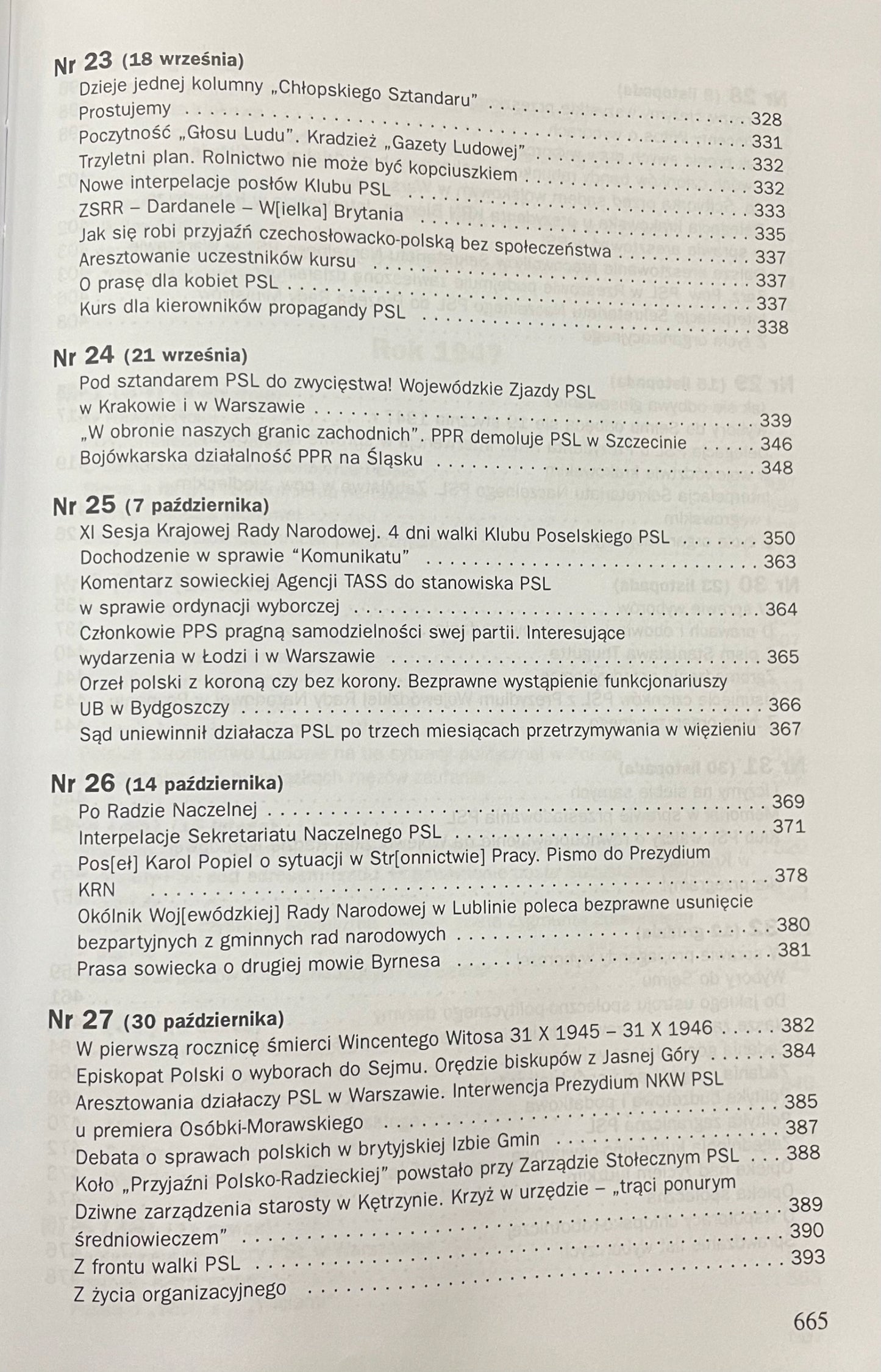 Komunikaty Polskiego Stronnictwa Ludowego 1946-1947. Praca zbiorowa