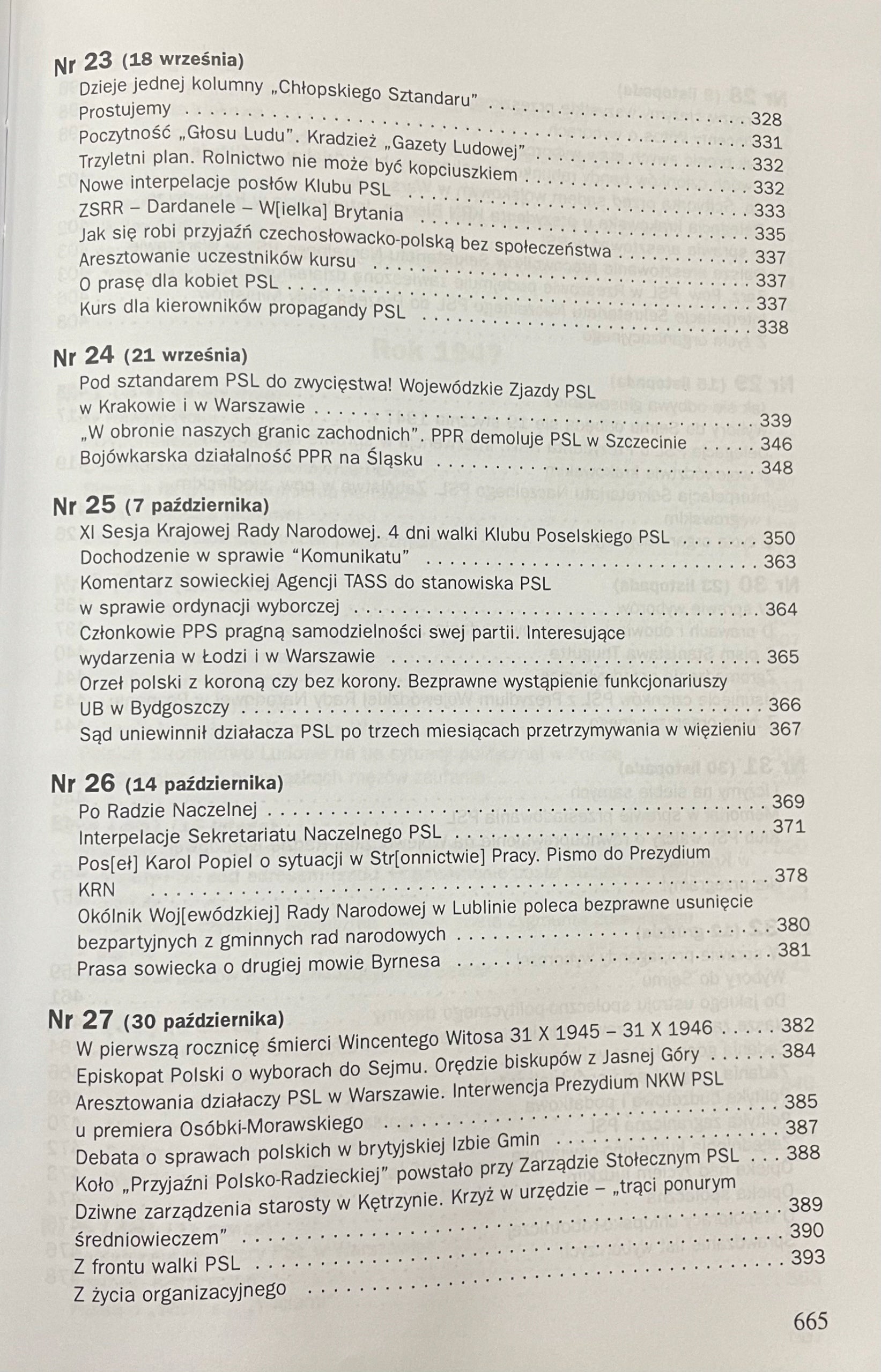 Komunikaty Polskiego Stronnictwa Ludowego 1946-1947. Praca zbiorowa