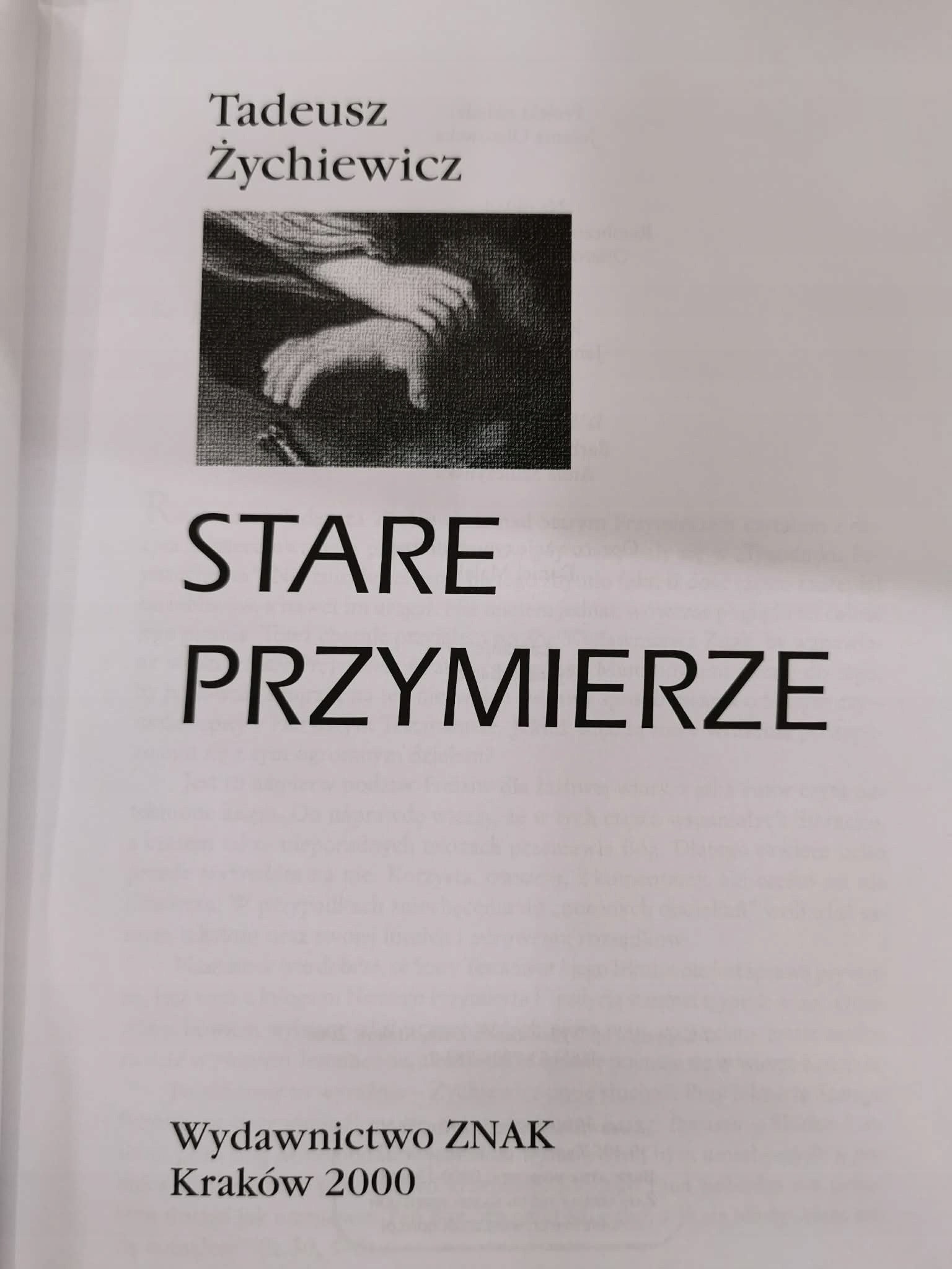 STARE PRZYMIERZE, Tadeusz Żychiewicz