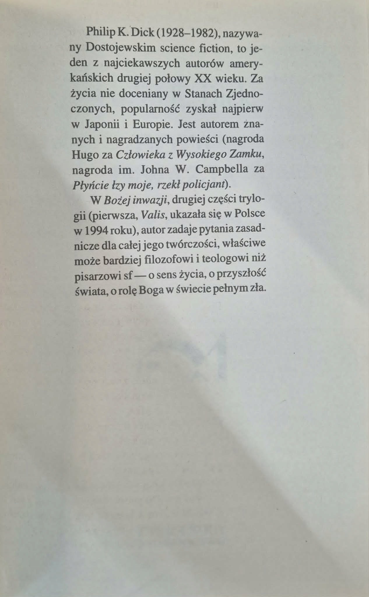 Zestaw 7 książek Philip K. Dick [Boża inwazja, Kosmiczne marionetki i inne]