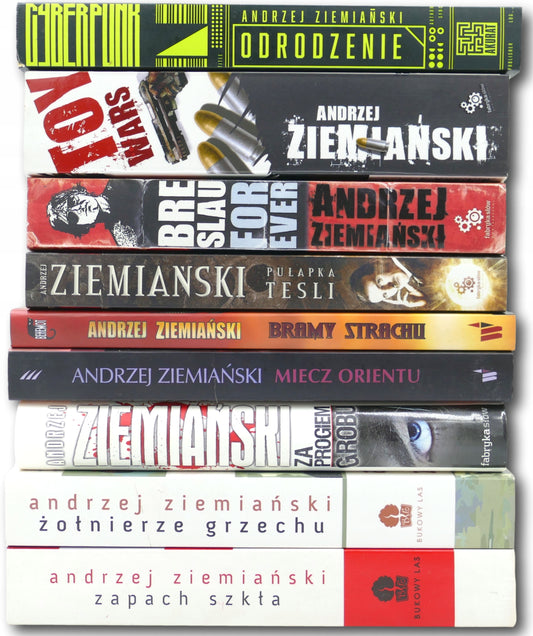 Andrzej Ziemiański x9 Żołnierze grzechu, Zapach szkła, Pułapka Tesli + ...