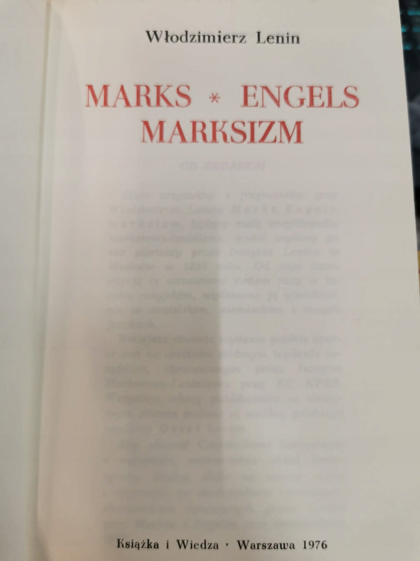 Marks/Engels. Marksizm, Włodzimierz Lenin