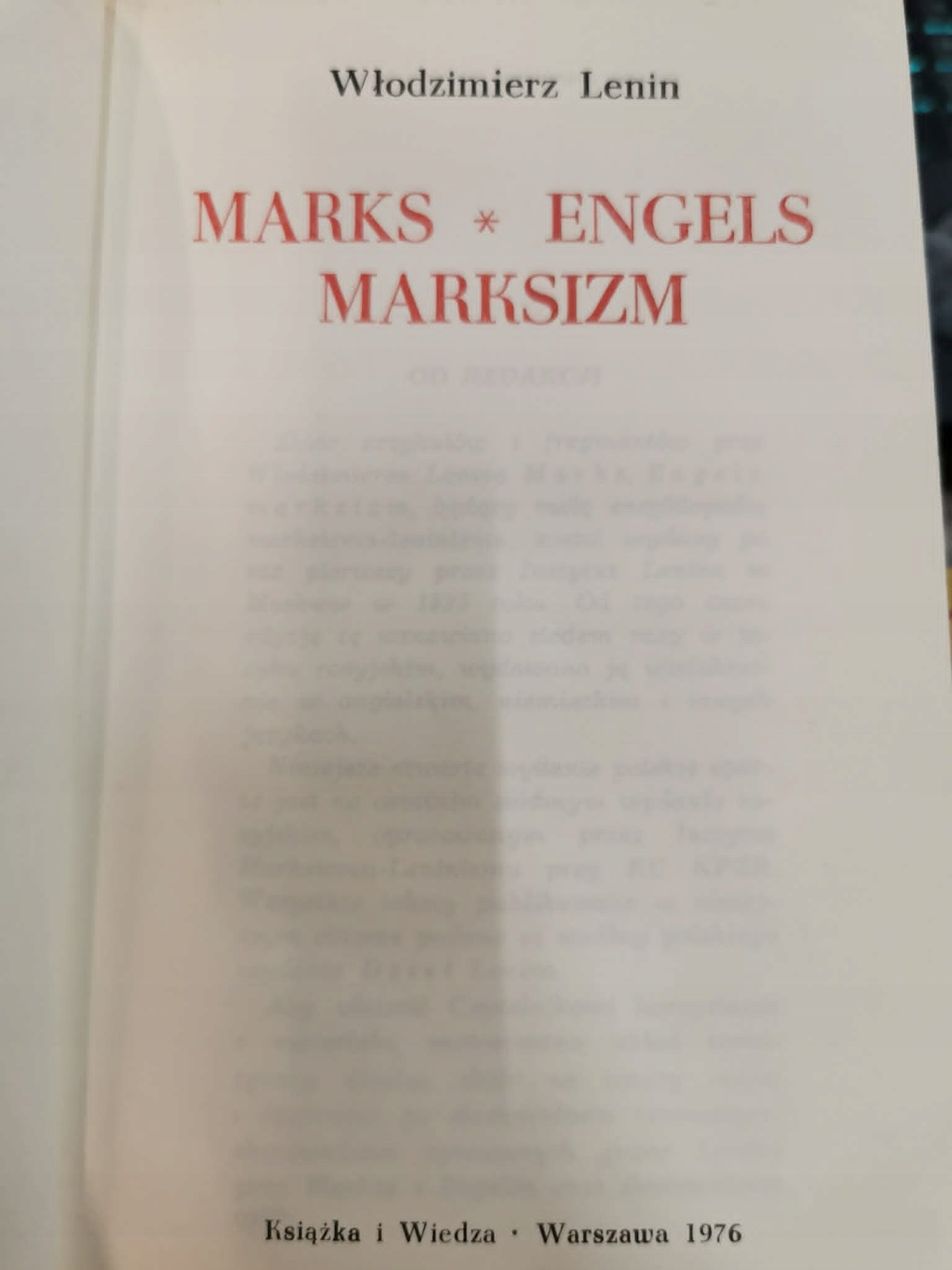 Marks/Engels. Marksizm, Włodzimierz Lenin