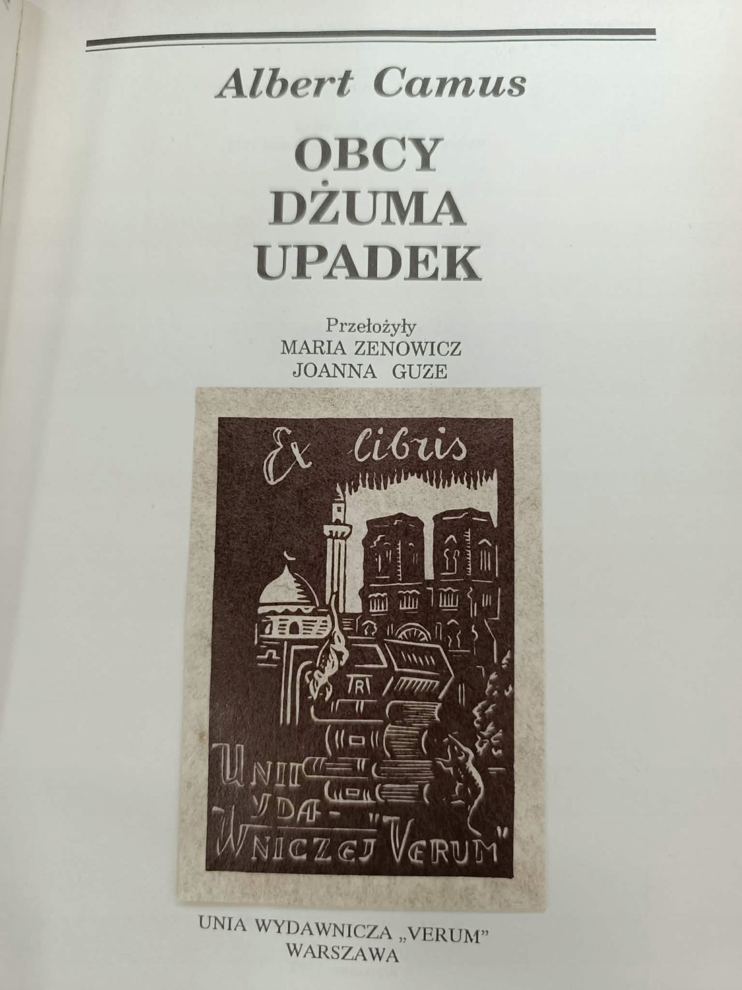 Obcy, Dżuma, Upadek, Albert Camus [skórzana oprawa]