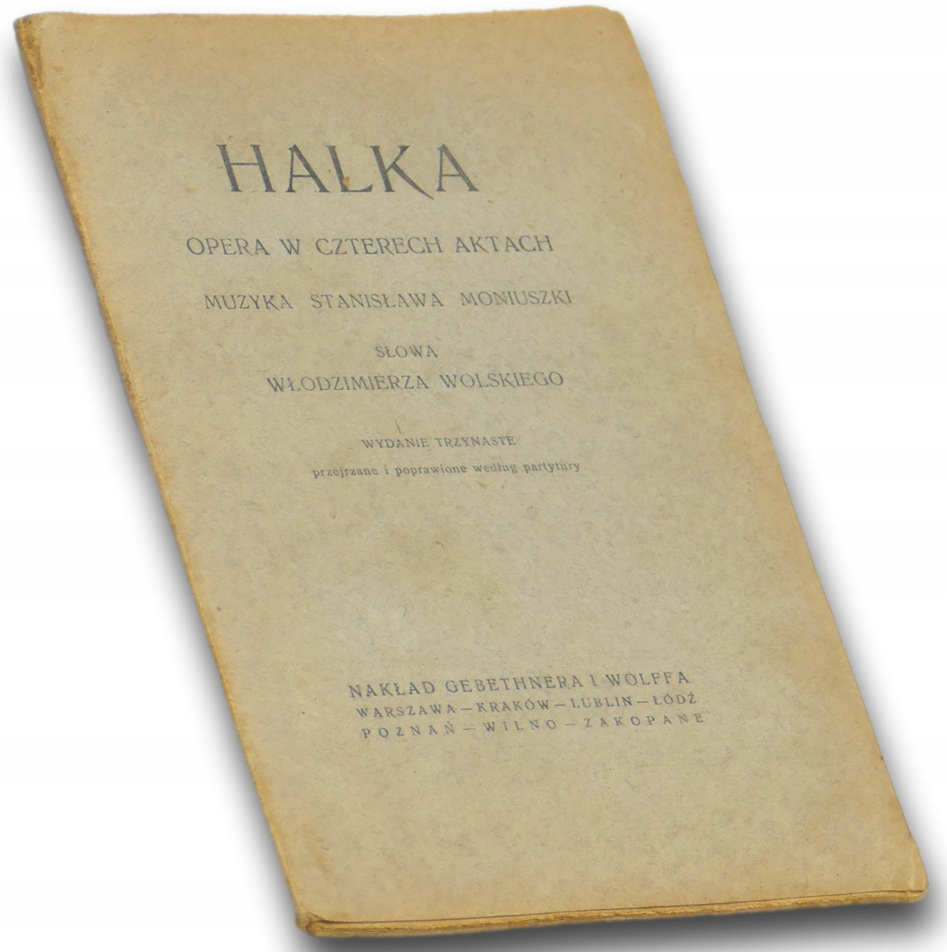 Halka Opera w czterech aktach Włodzimierz Wolski [1923]
