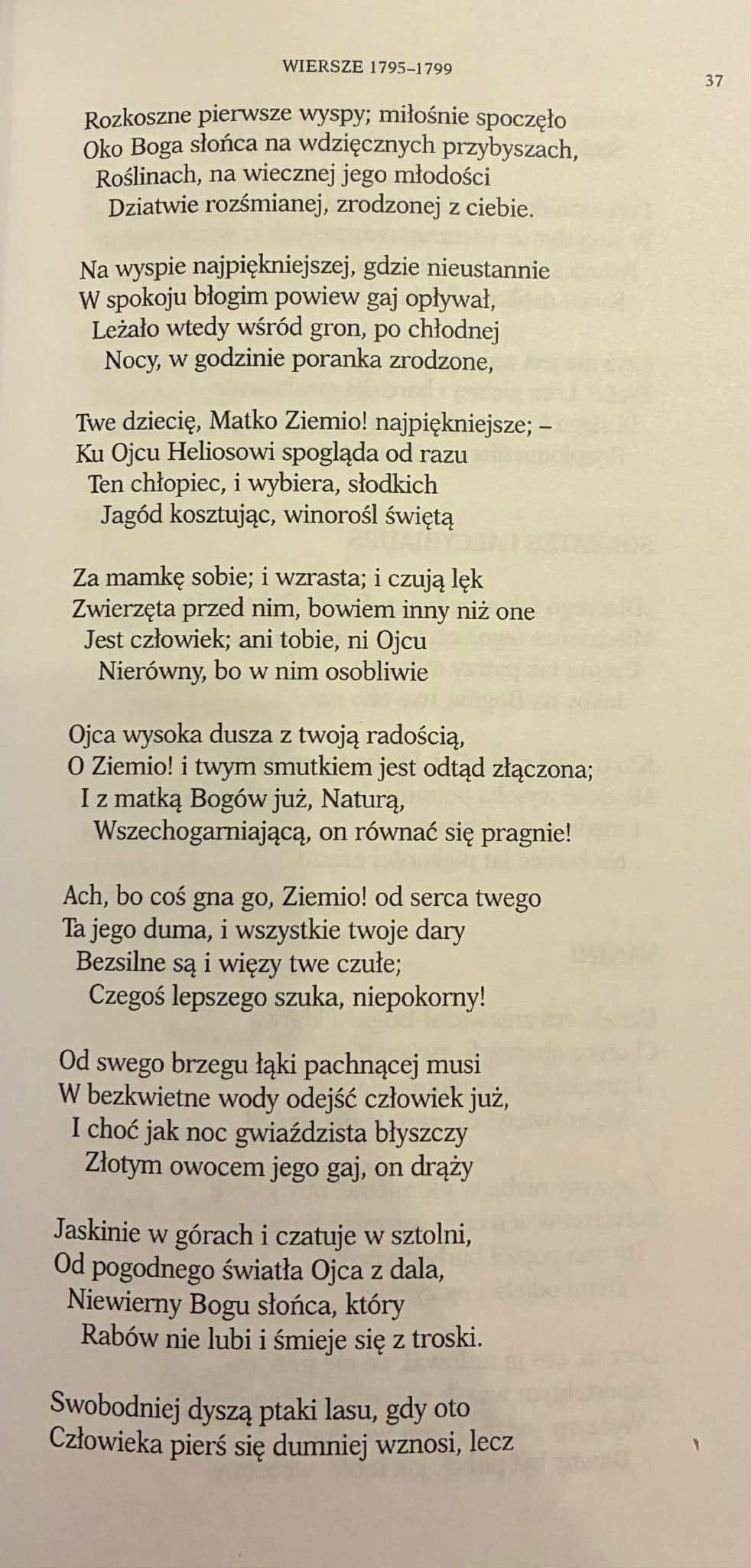 Holderlin Poezje, przełożył i opracował Andrzej Lam