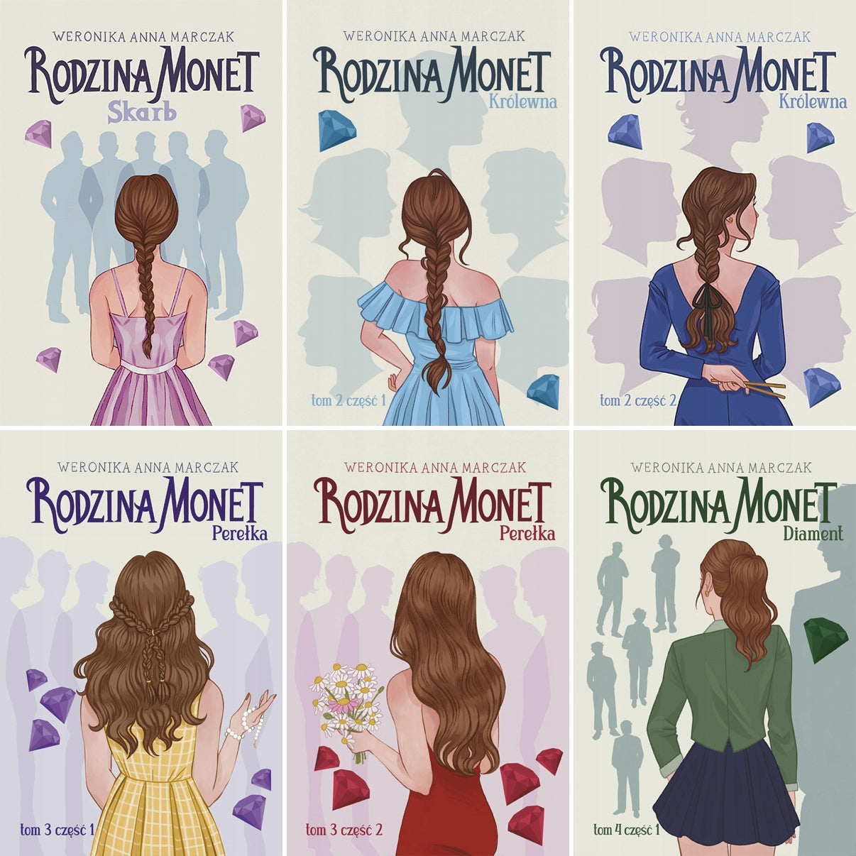 Weronika Marczak Rodzina Monet x6 Skarb, Królewna, Perełka, Diament cz. I