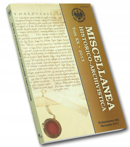Miscellanea Historico-archivistica tom XX