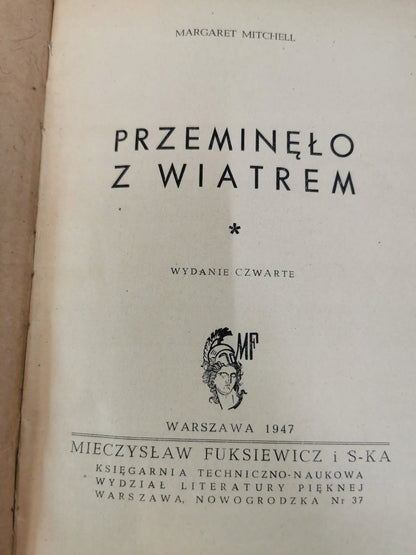 Przeminęło z wiatrem t. I-II, Margaret Mitchell [1947]