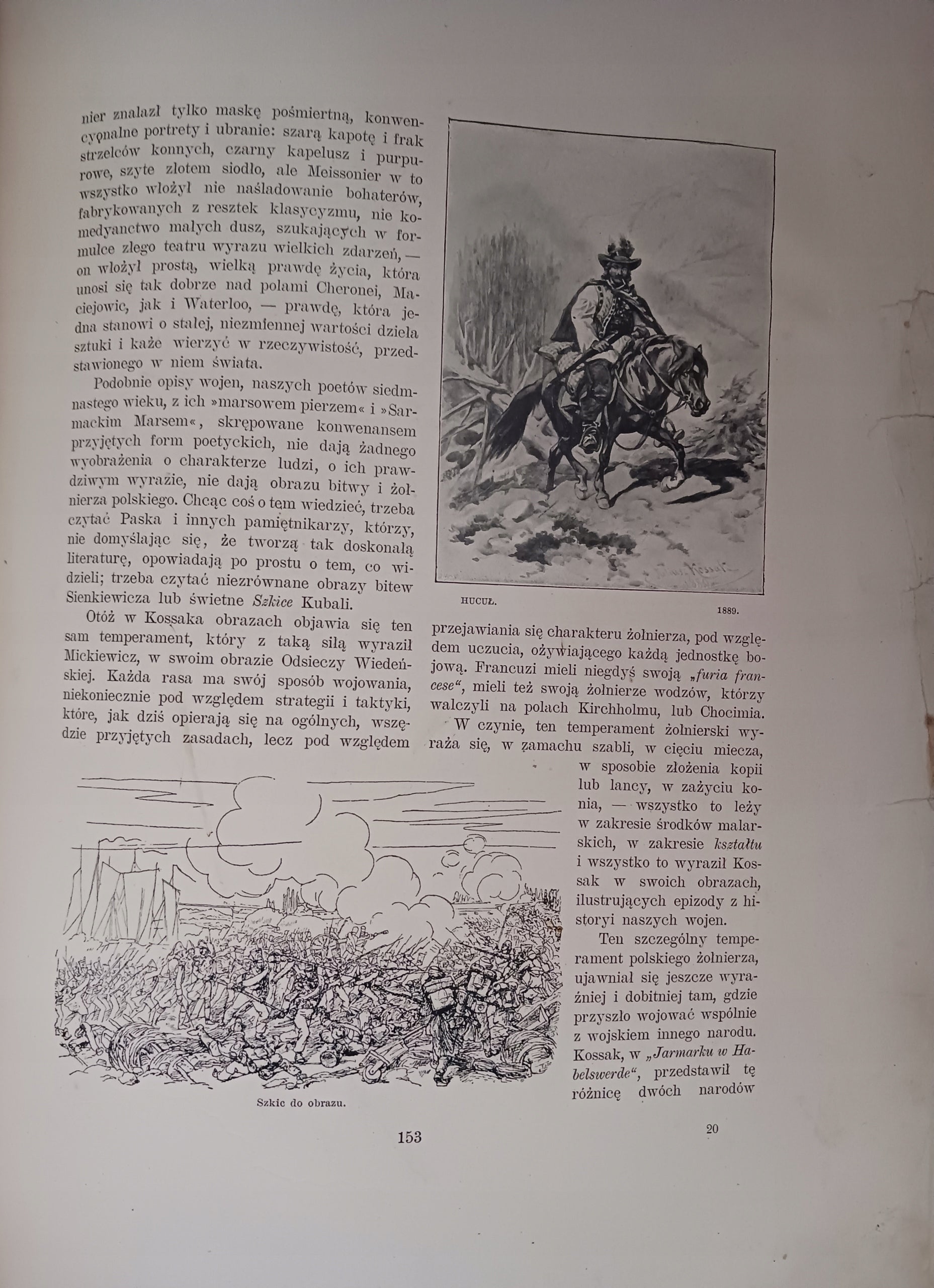 Juljusz Kossak przez Stanisława Witkiewicza [wydanie pierwsze 1900 rok]