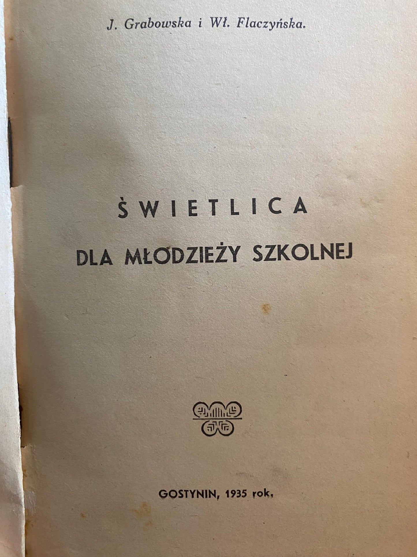 Świetlica da młodzieży szkolnej Wł. Flaczyńska i J. Grabowska [1935 r.]