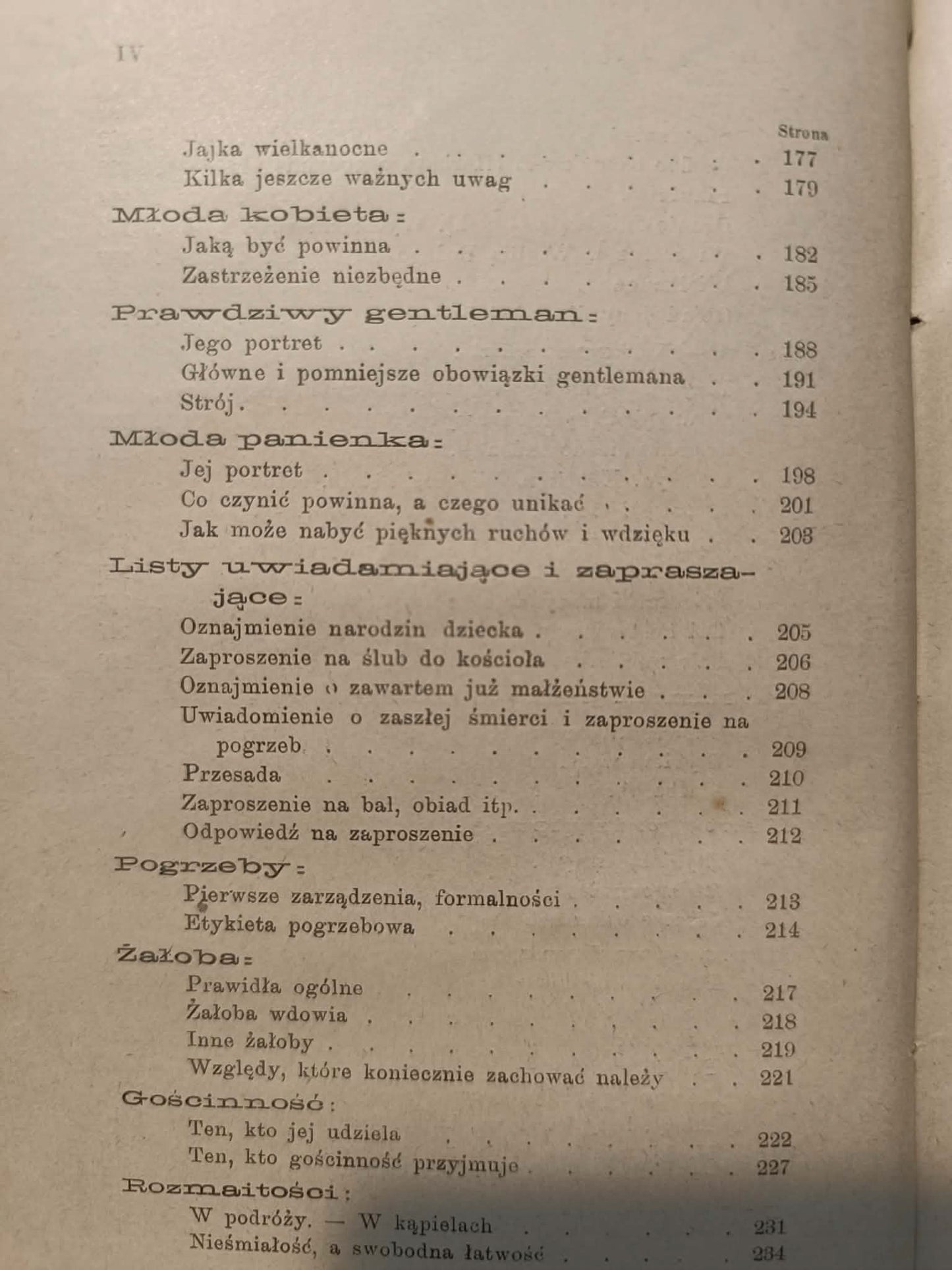 Baronowa Staffe, Zwyczaje Towarzyskie [przedwojenne 1898]