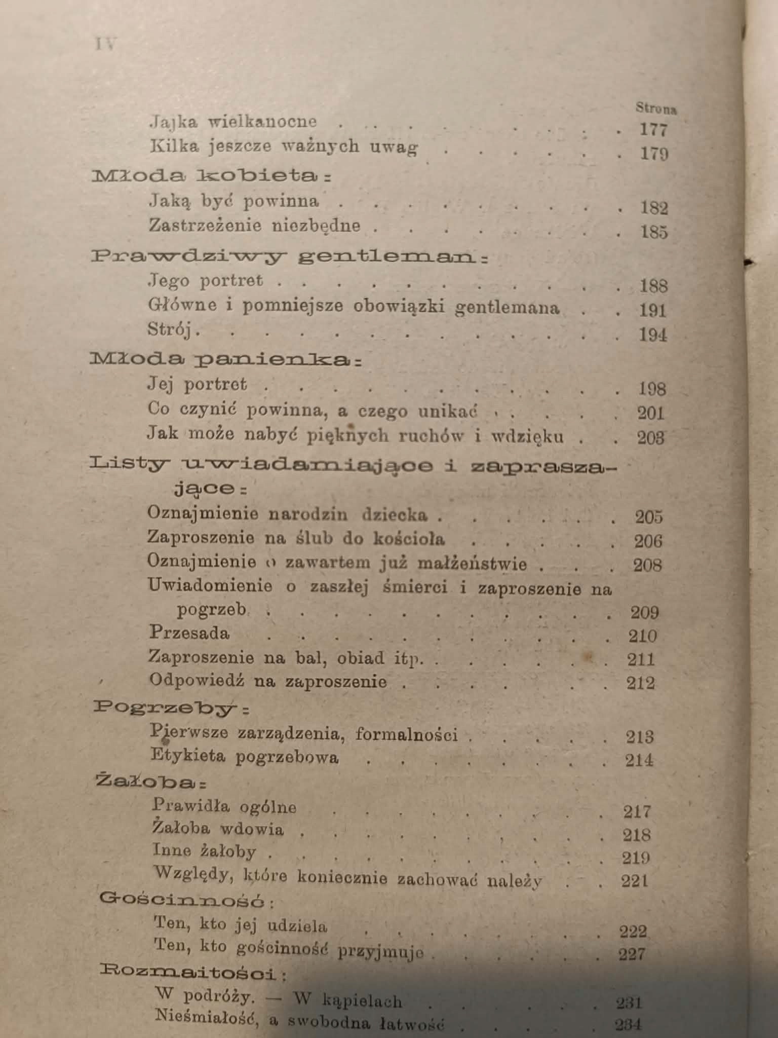 Baronowa Staffe, Zwyczaje Towarzyskie [przedwojenne 1898]