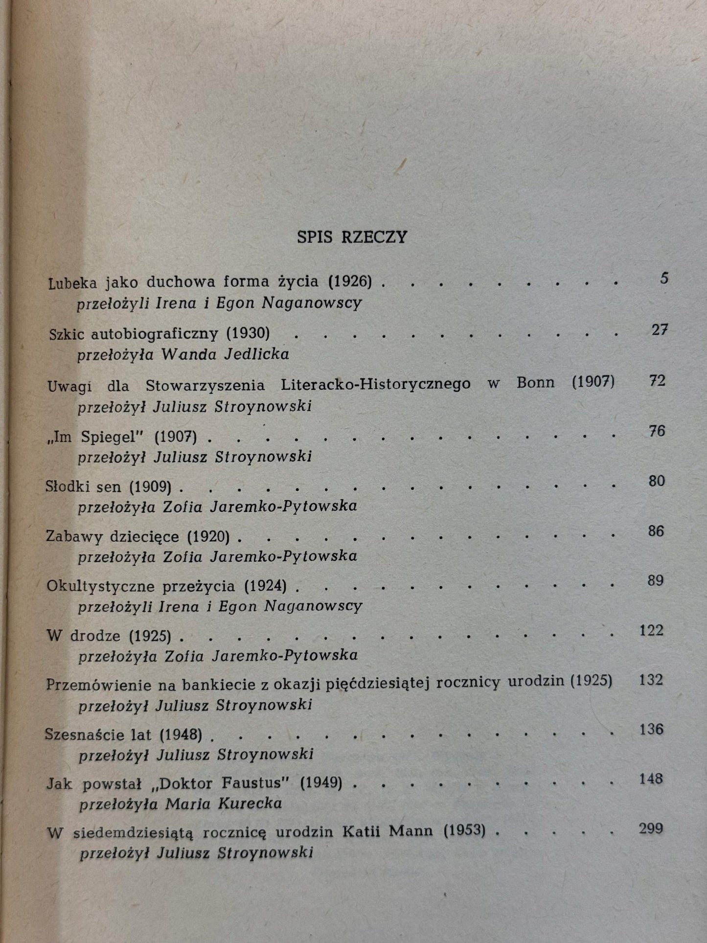 O sobie Tomasz Mann