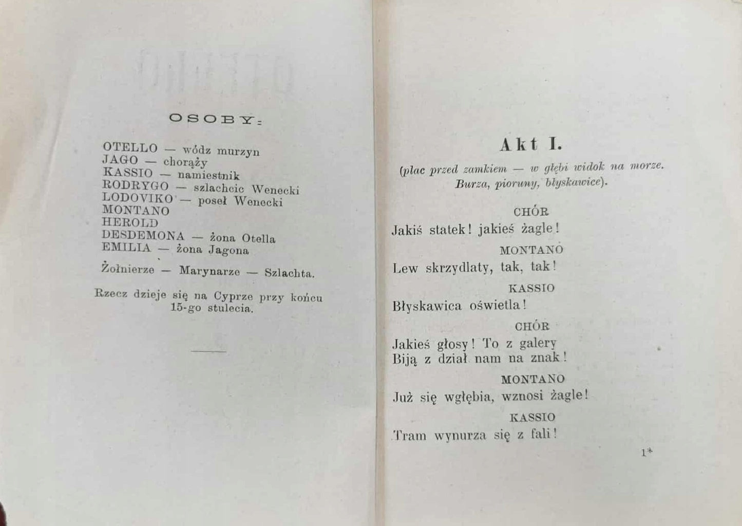 Otello. Opera w 4 aktach [Lwów 1900]
