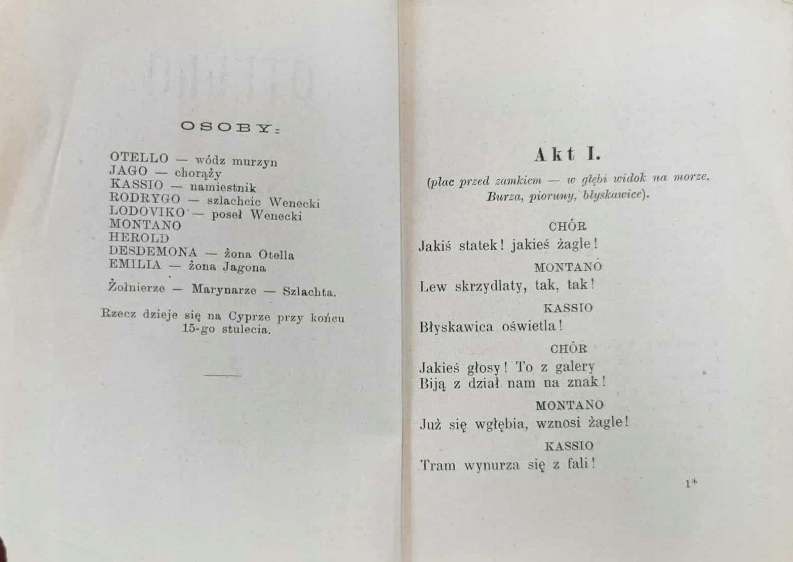 Otello. Opera w 4 aktach [Lwów 1900]