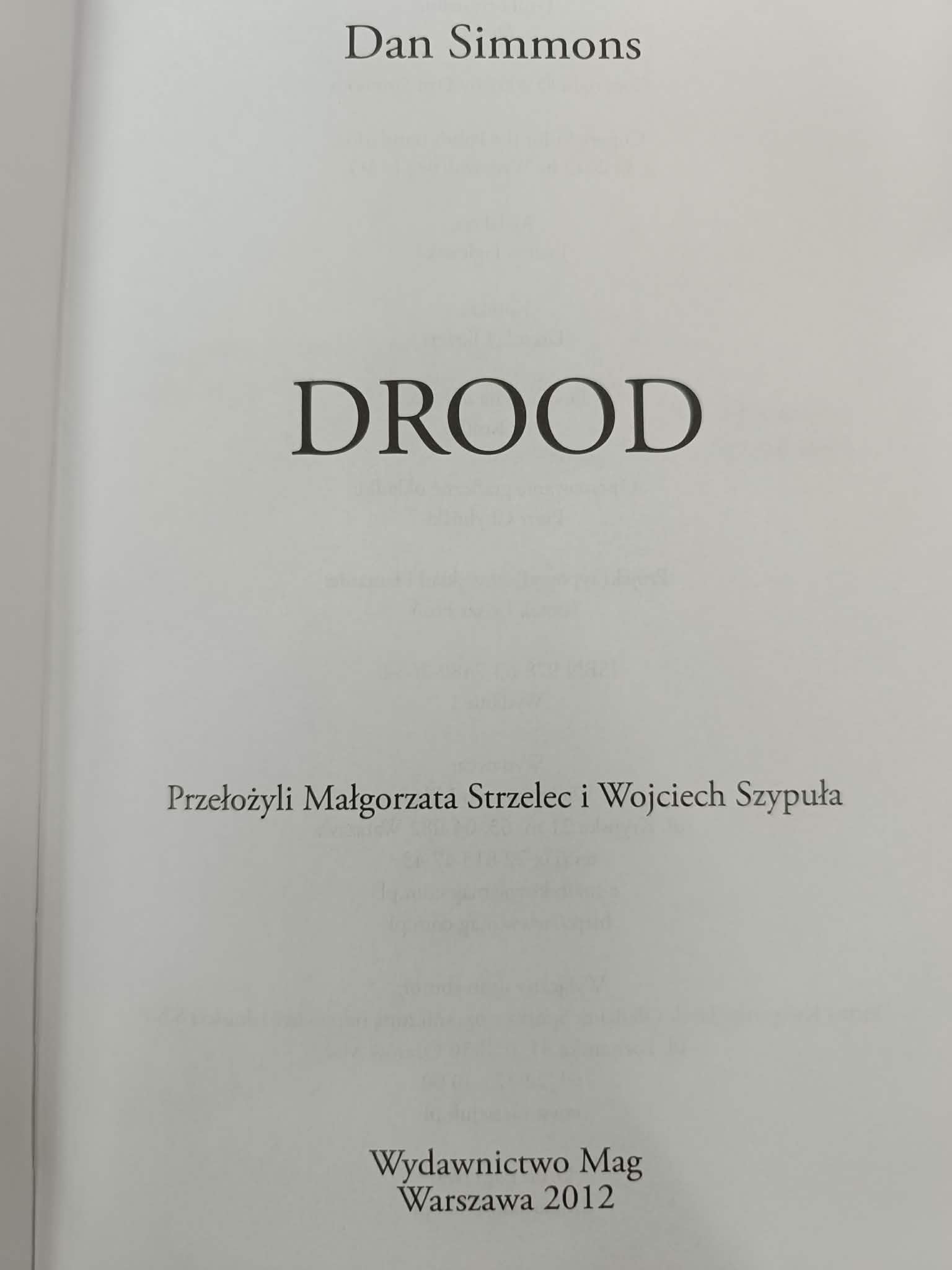 Drood Dan Simmons