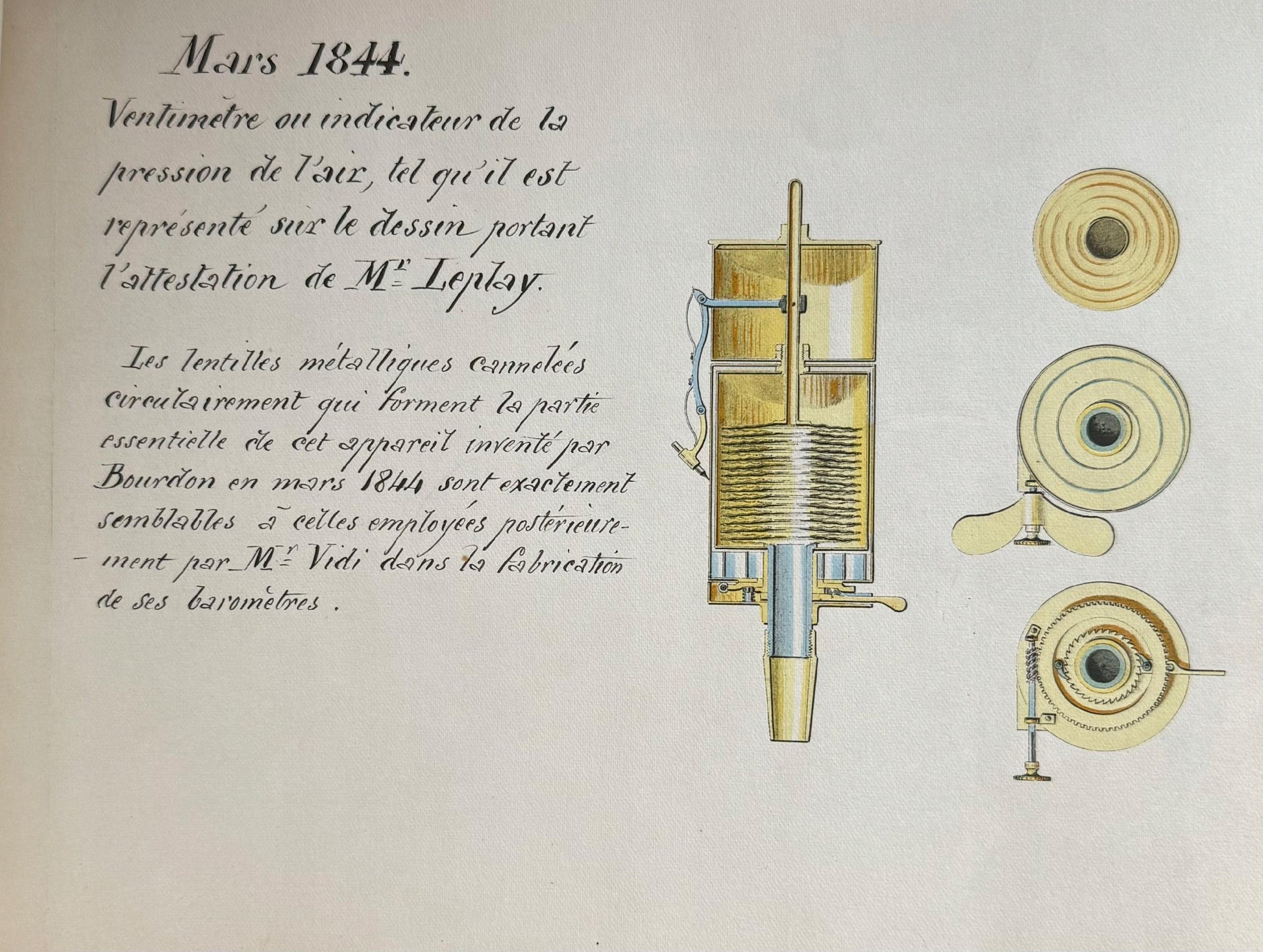 Manomètres, Baromètres et autres instruments à tubes métalliques de Bourdon
