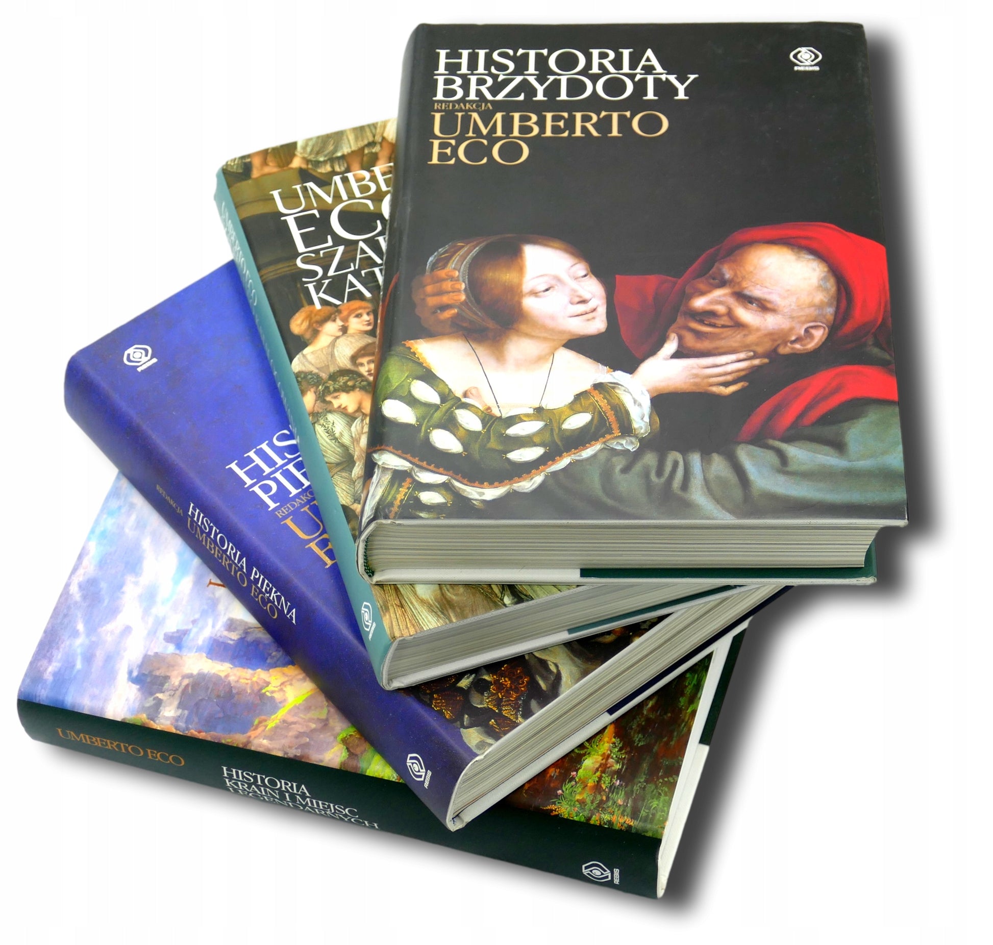 Zestaw 4 książek Umberto Eco: Historia Piękna/Brzydoty, Szaleństwo [...]