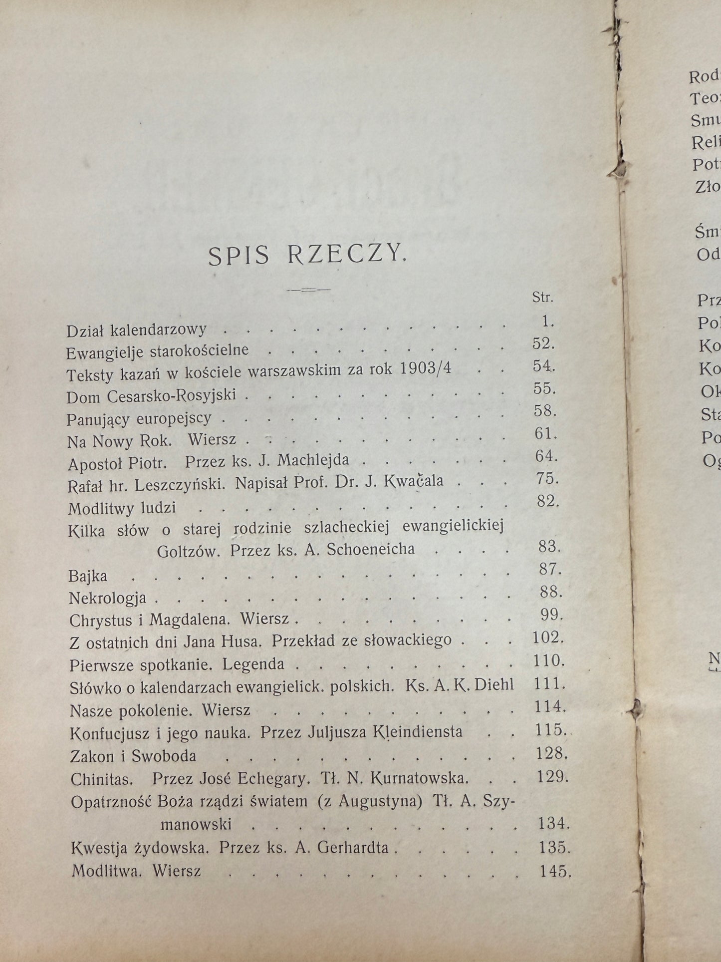 Kalendarz dla ewangielików 1904 r. Praca zbiorowa [1903 r.]