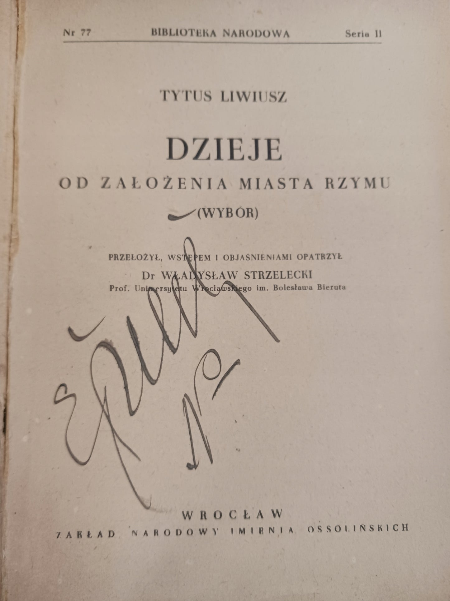 Dzieje od założenia miasta Rzymu Liwiusz [Biblioteka Narodowa]