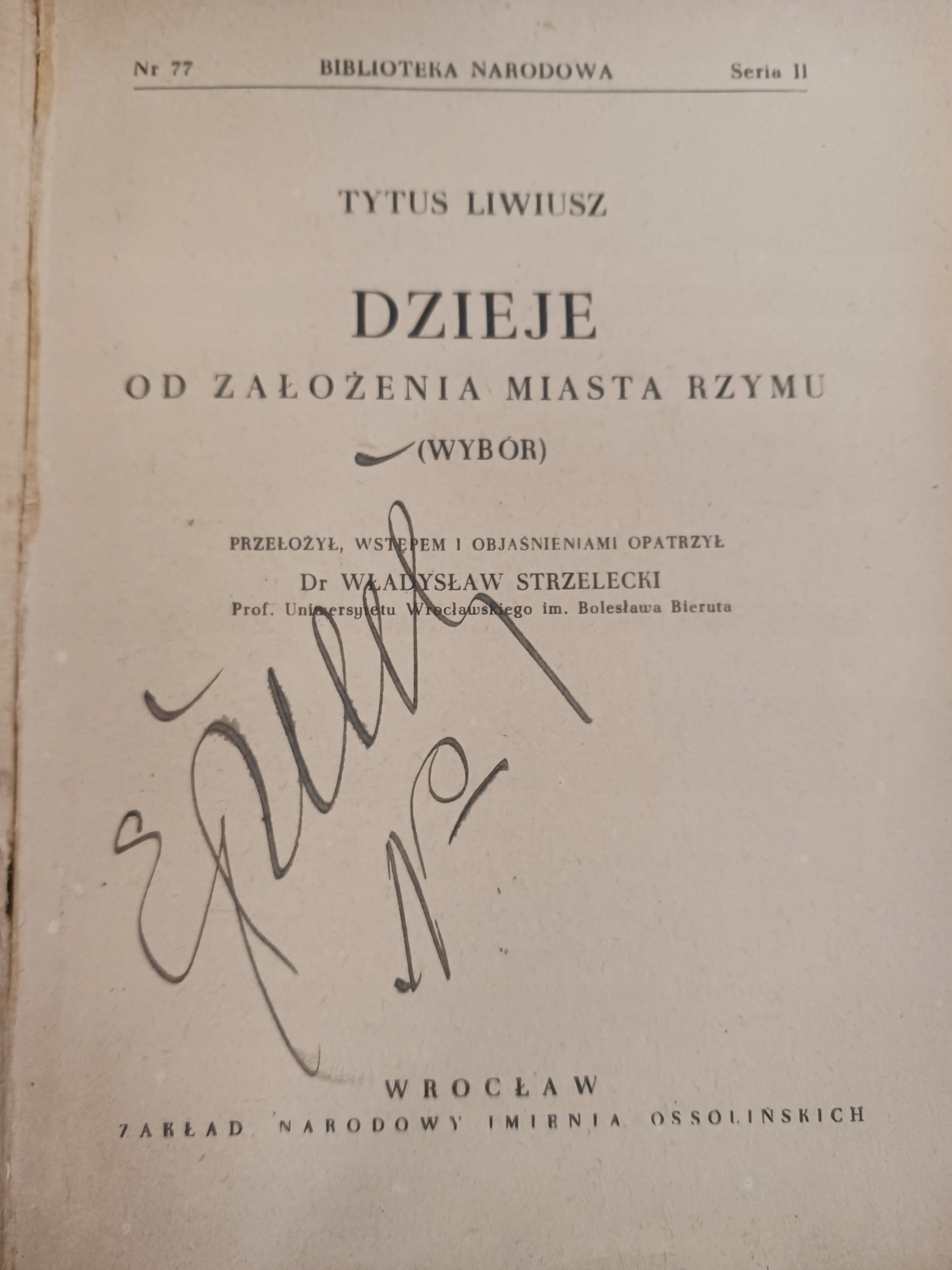 Dzieje od założenia miasta Rzymu Liwiusz [Biblioteka Narodowa]
