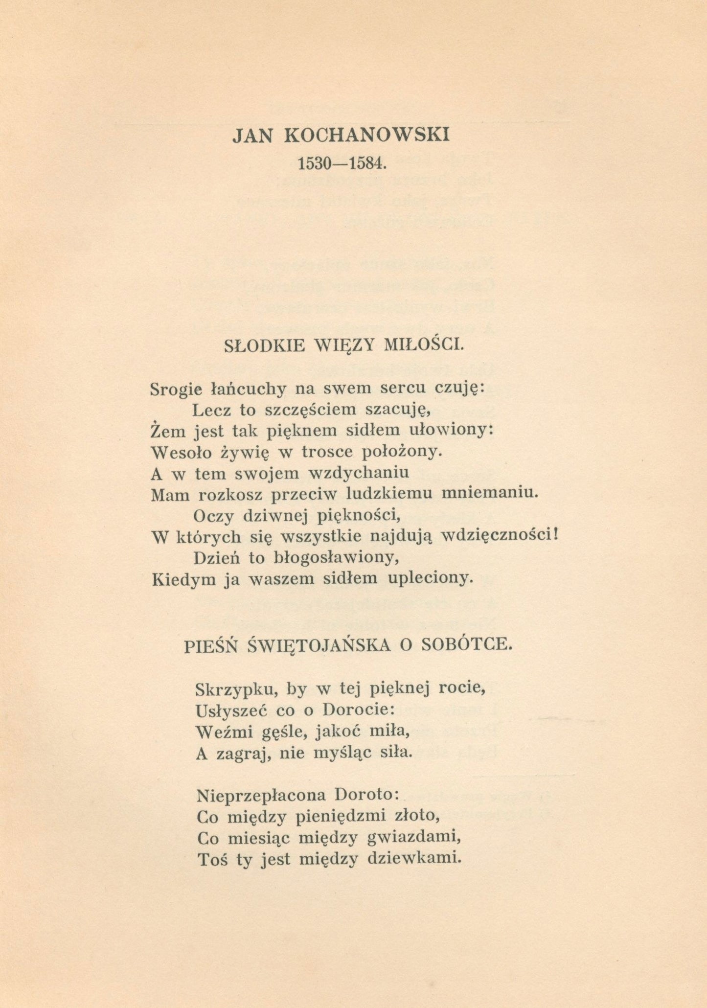 Polska pieśń miłosna. Antologia, J. Lorentowicz [oprawa J. F. Pugeta]