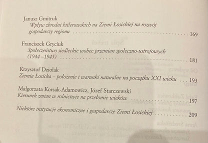 Przemiany administracyjno-gospodarcze na Ziemi Łosickiej XV-XXI wiek