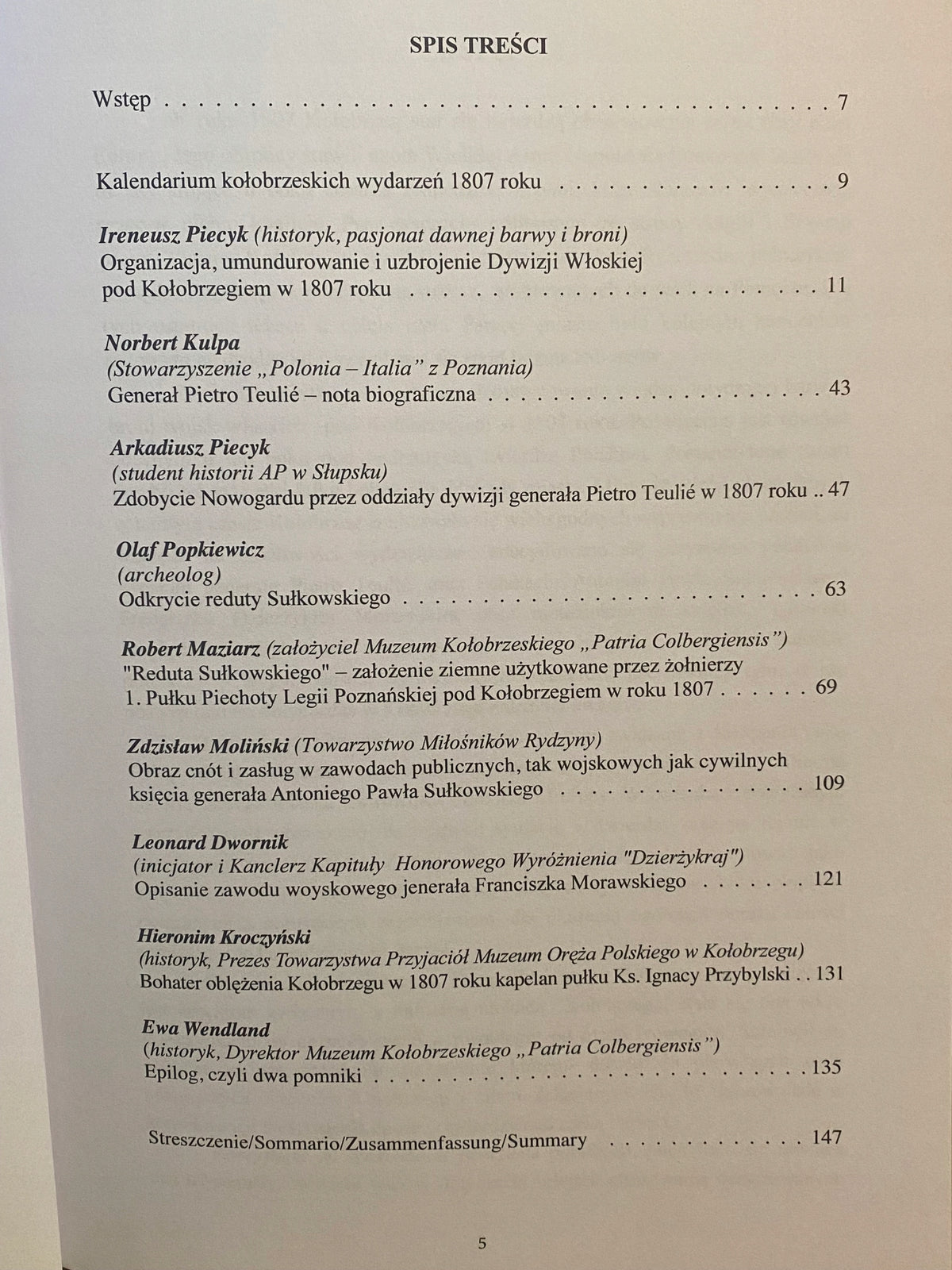 Polacy i Włosi pod Kołobrzegiem w 1807 roku Praca zbiorowa