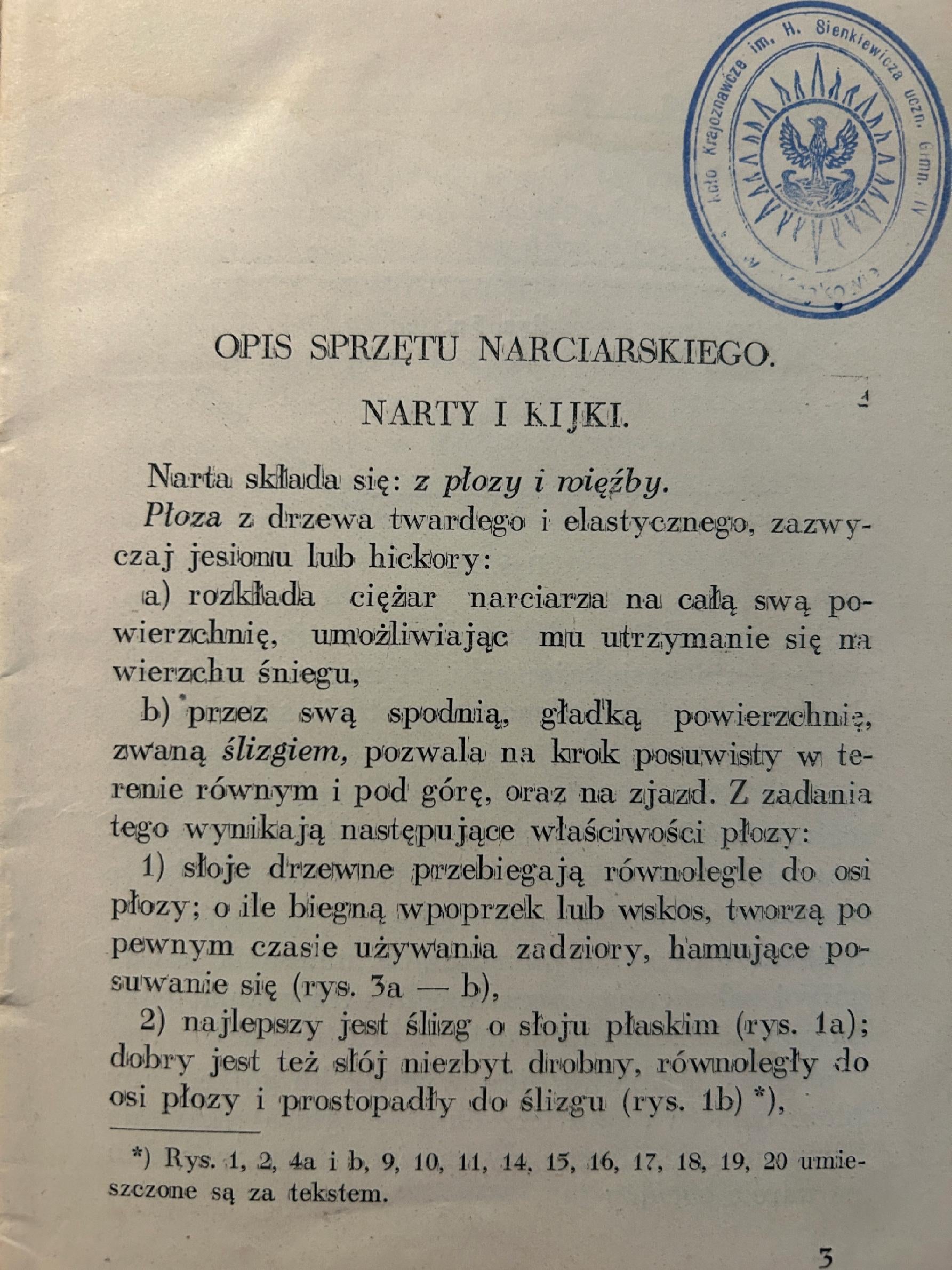 Sprzęt narciarski Wybór, wyrób, konserwacja, smary-Ziętkiewicz przedwojenna